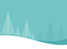 Minimal Creative Winter Christmas Tree Lanscape Design