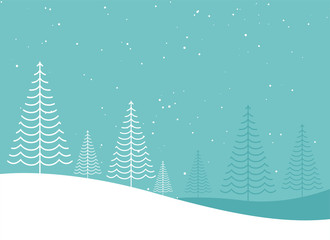 minimal creative winter christmas tree lanscape design