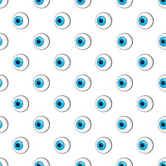 Poster - Eyes pattern. Cartoon illustration of eyes vector pattern for web