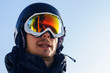 © foras05 - snowboarder in helmet and mask on top