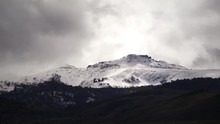 Snowy Mountain In The Patagonian Mountain Range.