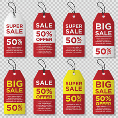 set of price tag labels tamplates vector eps 10, with realistic concept