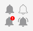 bell youtube icon set. bell youtube ui. notification youtube