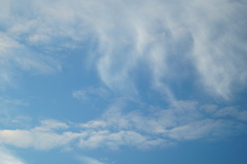 blue sky with clouds in december background