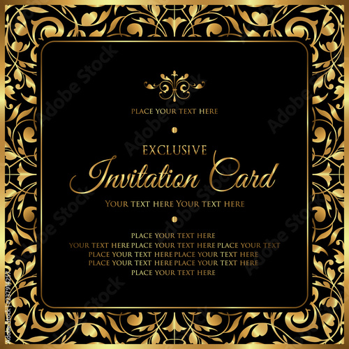 Elegant Vector Template For Luxury Invitation Card Gl Stock Images
