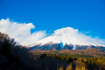 Mt. Fuji in Fuji, Japan. Fuji is one of the important cities in Japan for cultures and business markets.