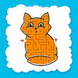 Maze cute kitty. Game for kids. Puzzle for children. Cartoon style. Labyrinth conundrum. Color vector illustration.