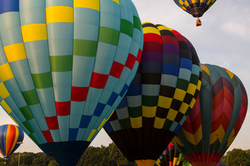 Colorful Hot air balloon rising