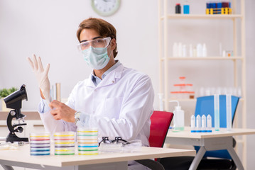 Young chemist working in the lab 