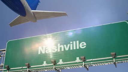 Wall Mural - Airplane Take off Nashville
