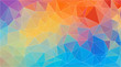 Flat triangle multicolor geometric wallpaper