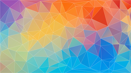 Wall Mural - Flat triangle multicolor geometric wallpaper