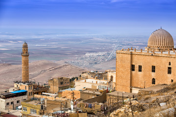 Wall Mural - Beautiful Mardin old city landscape from Zinciriye Madrasah.Mardin is a historical city in Southeastern Anatolia, Turkey.