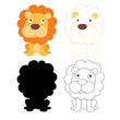 lion worksheet vector design