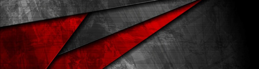 red and black grunge material banner design