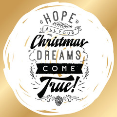 Merry Christmas typography.