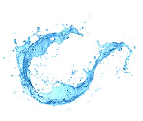  water splash isolated on white background