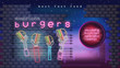 © elfivetrov - Neon Glowing Sign for Burger