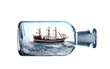 Sailing Vessel In Glass Bottle