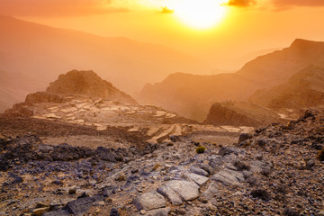 Poster - Sunset in Hajar Mountains