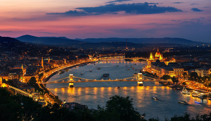 Poster - Aerial view of Budapest