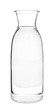 Glass carafe with fresh water on white background