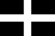 Flag of Cornwall, cornish flag, Saint Piran's flag Standard proportion