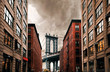 DUMBO Down under Manhattan bridge, New York city street