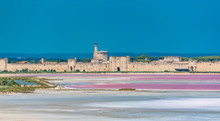 Aigues-Mortes, Salins Du Midi, Panorama With Salt Marshes 