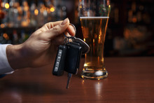 Do Not Drink And Drive Cropped Image Of Drunk Man Talking Car Keys