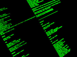 Wall Mural - Computer Command Line Interface. CLI. UNIX bash shell, closeup