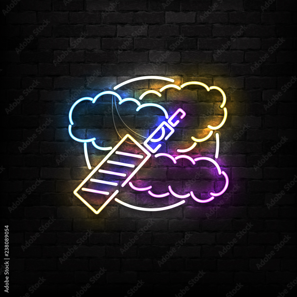 elfbar nachfüll pod läuft aus Demon Vape Logo Neon Sign for Vape Shop & Room Decor — Vital Neon main image 0