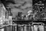 Fototapeta Mosty linowy / wiszący - Big City Urban Skyline