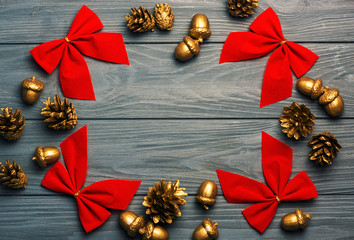 Wall Mural - black, red and gold merry christmas and happy new background  