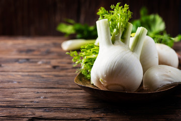 Raw fresh fennel