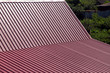 the metal gable roof covering.