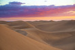 Lonely dusk scenery at famous dunes in Maspalomas, Gran Canaria, Spain