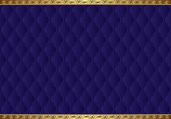 Poster - old-fashioned background with decorative pattern and golden border