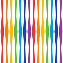 Horizontal Rainbow Rhombus Lines, Seamless Pattern