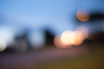 Colorful lights on the street ,bokeh circle with a blurred background.