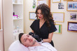 © Микола Ковальчинськи - Portrait of a men, having a face mesotherapy on beauty clinic.