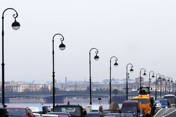 The embankment of Neva in St. Petersburg