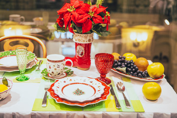 christmas table setting