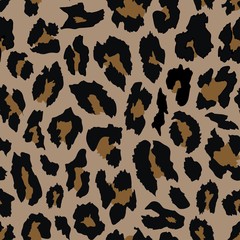 Wall Mural - leopard seamless pattern design . vector illustration background