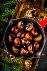 Cracked roasted chestnuts