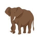 Fototapeta Dinusie - Stylized illustration of elephant.