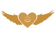 © tatadonets - Vector Illustration for Sufi Muslim community: Winged Heart symbol of Sufism. Gold Western Sufi Order Winged Heart isolated.
