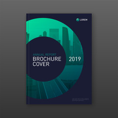 Wall Mural - Annual report brochure cover design layout