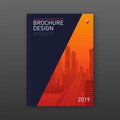 Wall Mural - Real estate report brochure cover design layout