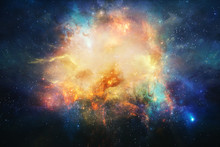 Abstract Artistic Nebula In Outer Space Background